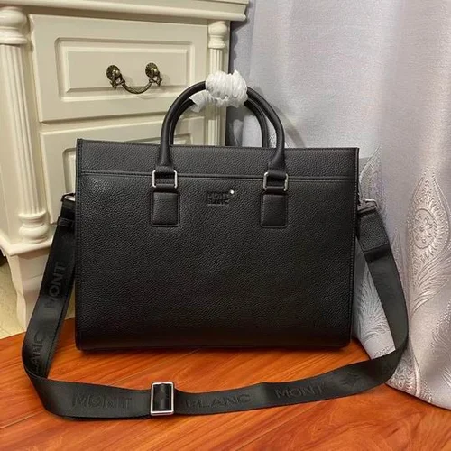 11 Montblanc Original Briefcase Men Authentic Leather Luxury