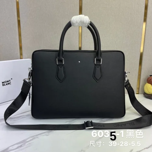 11 Montblanc Original Briefcase Men Authentic Leather Luxury