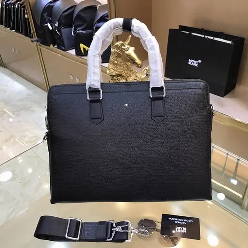 11 Montblanc Original Briefcase Men Authentic Leather Luxury