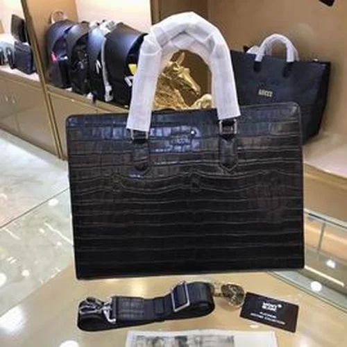 11 Montblanc Original Briefcase Men Authentic Leather Luxury