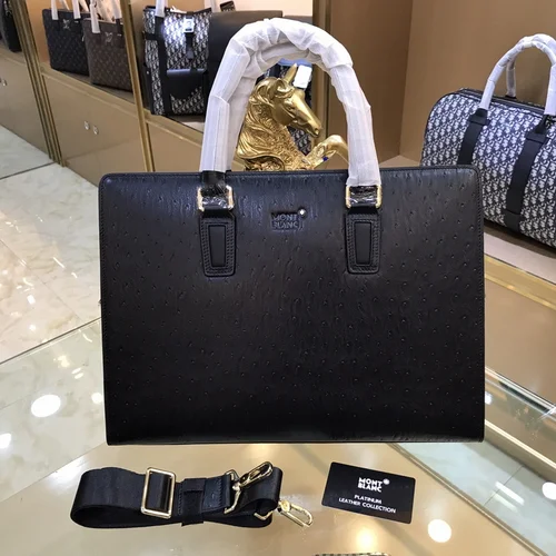 11 Montblanc Original Briefcase Men Authentic Leather Luxury