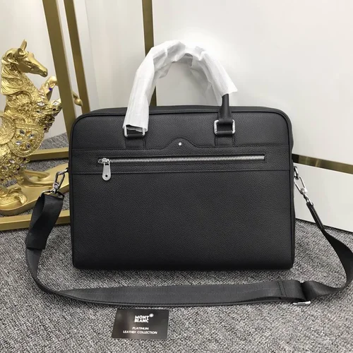 11 Montblanc Original Briefcase Men Authentic Leather Luxury