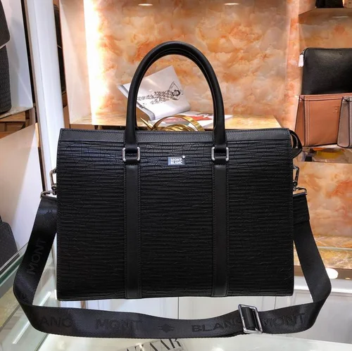 11 Montblanc Original Briefcase Men Authentic Leather Luxury