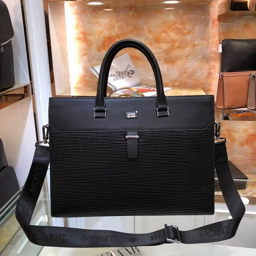 11 Montblanc Original Briefcase Men Authentic Leather Luxury