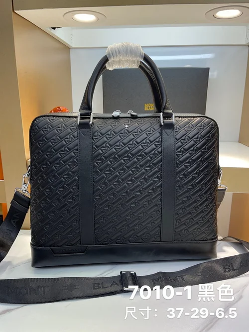 11 Montblanc Original Briefcase Men Authentic Leather Luxury