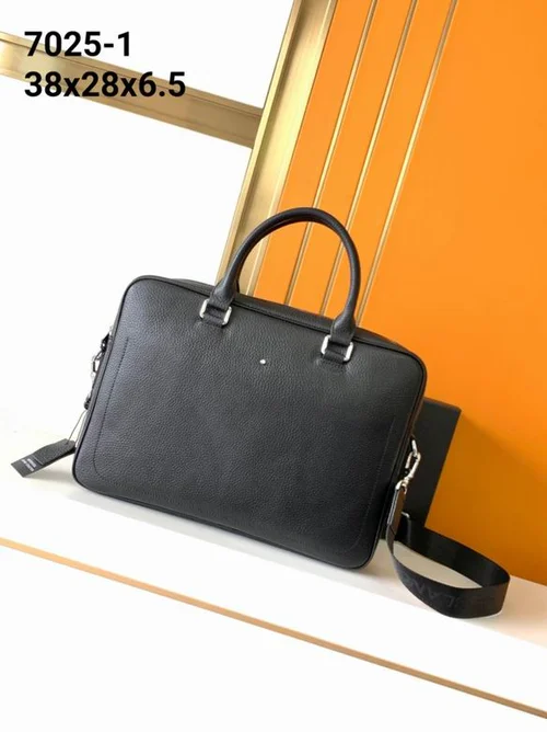 11 Montblanc Original Briefcase Men Authentic Leather Luxury