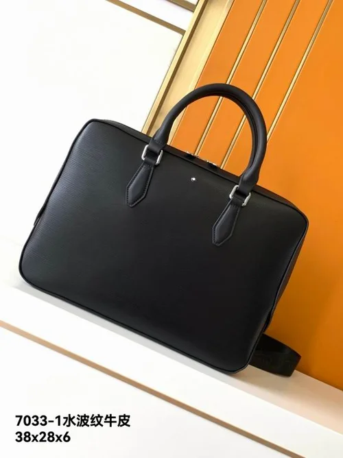 11 Montblanc Original Briefcase Men Authentic Leather Luxury