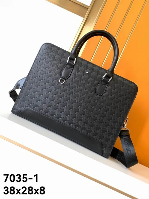 11 Montblanc Original Briefcase Men Authentic Leather Luxury