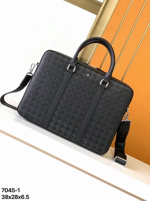 11 Montblanc Original Briefcase Men Authentic Leather Luxury