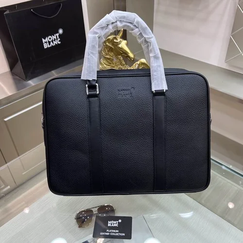 11 Montblanc Original Briefcase Men Authentic Leather Luxury