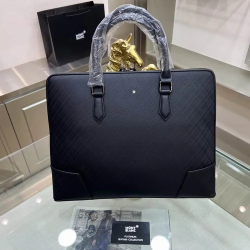 11 Montblanc Original Briefcase Men Authentic Leather Luxury