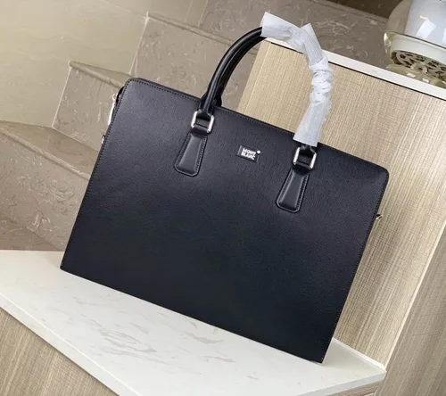 11 Montblanc Original Briefcase Men Authentic Leather Luxury