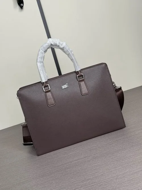 11 Montblanc Original Briefcase Men Authentic Leather Luxury