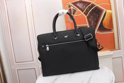 11 Montblanc Original Briefcase Men Authentic Leather Luxury