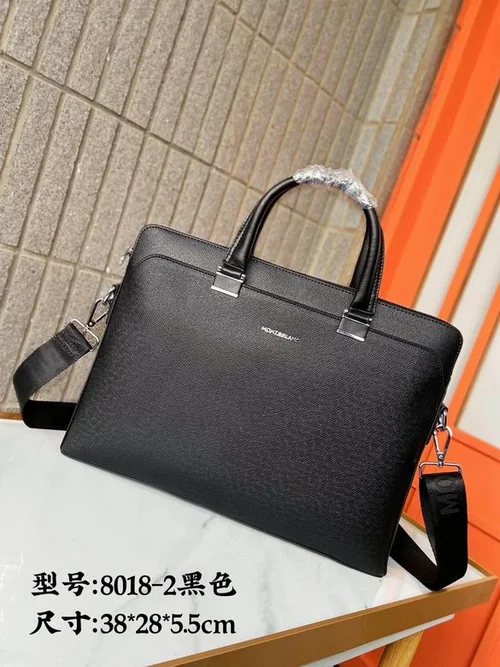 11 Montblanc Original Briefcase Men Authentic Leather Luxury