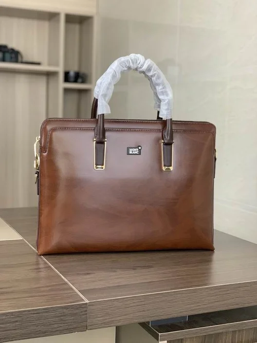 11 Montblanc Original Briefcase Men Authentic Leather Luxury