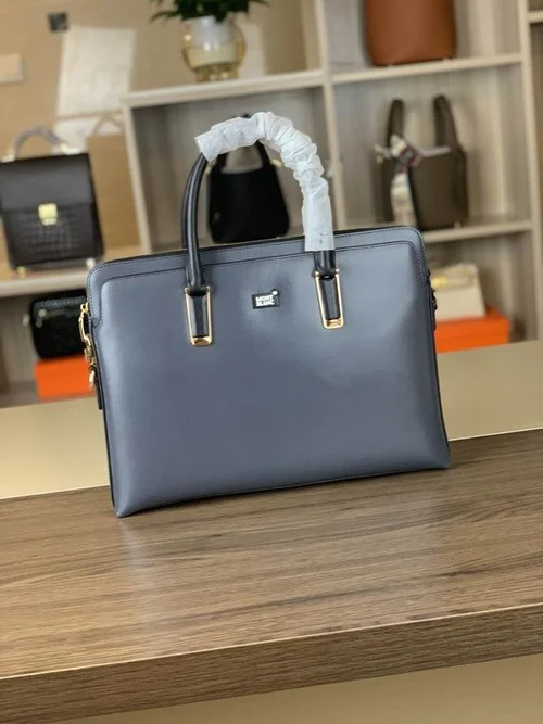 11 Montblanc Original Briefcase Men Authentic Leather Luxury