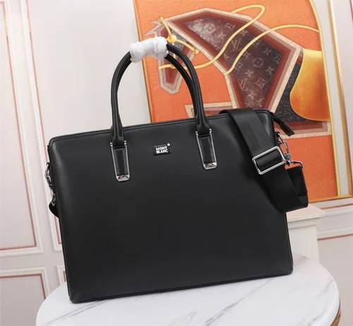 11 Montblanc Original Briefcase Men Authentic Leather Luxury