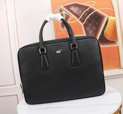 11 Montblanc Original Briefcase Men Authentic Leather Luxury