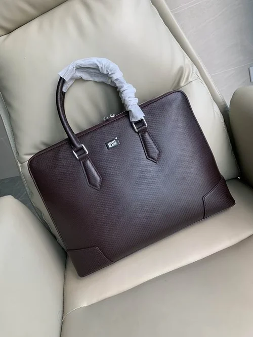 11 Montblanc Original Briefcase Men Authentic Leather Luxury