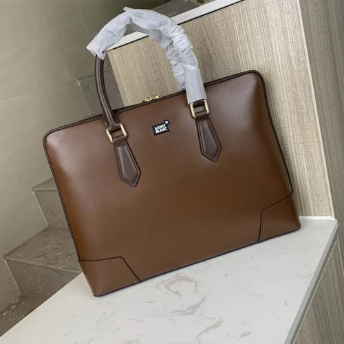 11 Montblanc Original Briefcase Men Authentic Leather Luxury