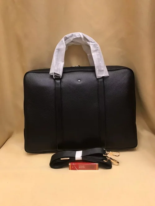 11 Montblanc Original Briefcase Men Authentic Leather Luxury