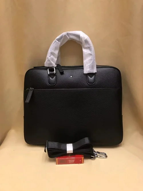 11 Montblanc Original Briefcase Men Authentic Leather Luxury