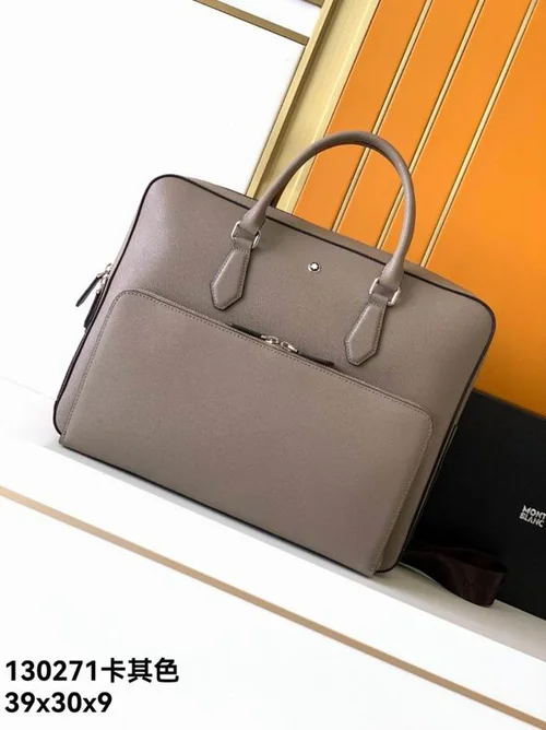 11 Montblanc Original Briefcase Men Authentic Leather Luxury