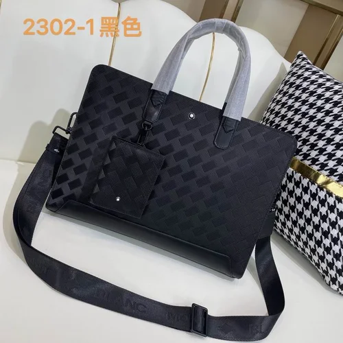 11 Montblanc Original Briefcase Men Authentic Leather Luxury