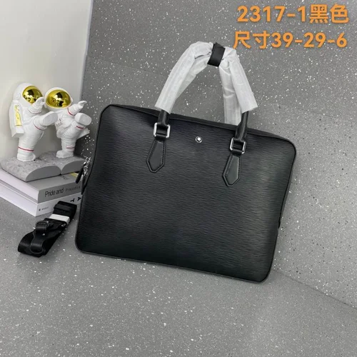 11 Montblanc Original Briefcase Men Authentic Leather Luxury