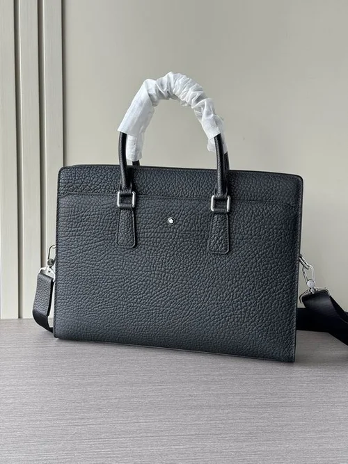 11 Montblanc Original Briefcase Men Authentic Leather Luxury