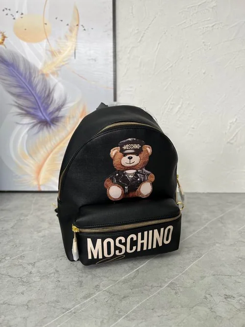 Moschino Original Backpack Large Authentic Logo Canvas
