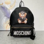 Moschino Original Backpack Large Authentic Logo Canvas