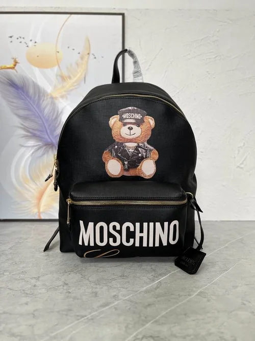 Moschino Original Backpack Large Authentic Logo Canvas