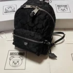 Moschino Original Backpack Large Authentic Logo Canvas