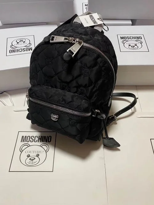 Moschino Original Backpack Large Authentic Logo Canvas