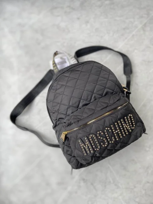 Moschino Original Backpack Large Authentic Logo Canvas