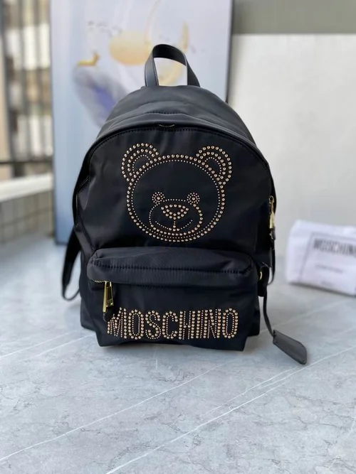 Moschino Original Backpack Large Authentic Logo Canvas