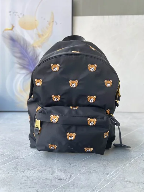 Moschino Original Backpack Large Authentic Logo Canvas