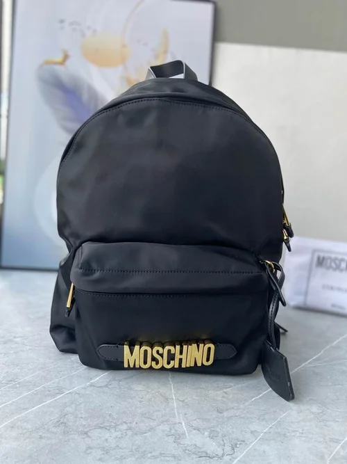 Moschino Original Backpack Large Authentic Logo Canvas