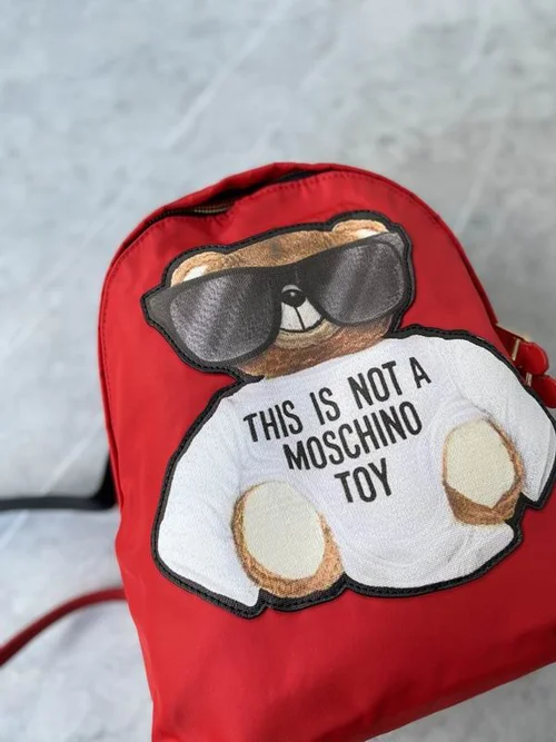 Moschino Original Backpack Large Authentic Logo Canvas