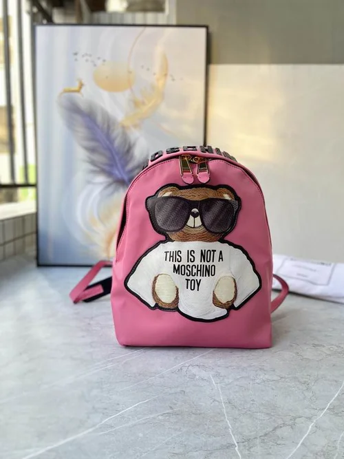 Moschino Original Backpack Large Authentic Logo Canvas