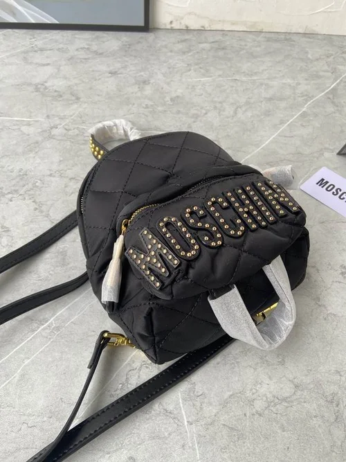 Moschino Original Backpack Large Authentic Logo Canvas