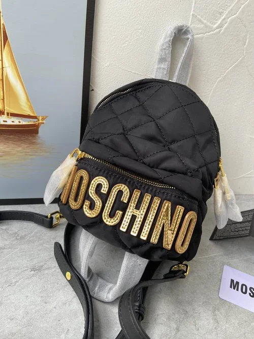 Moschino Original Backpack Large Authentic Logo Canvas