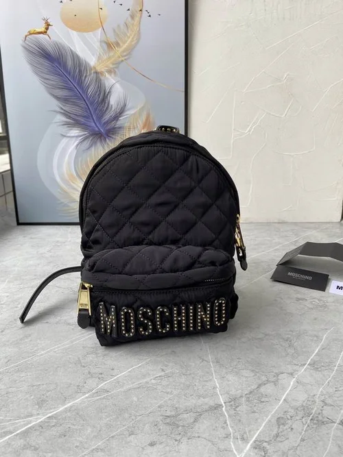 Moschino Original Backpack Large Authentic Logo Canvas