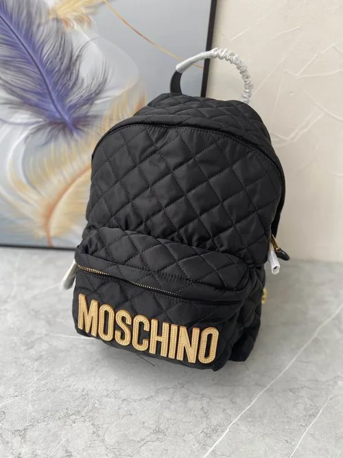 Moschino Original Backpack Large Authentic Logo Canvas