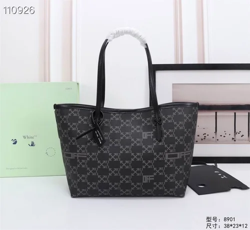 Off-White Large Shopping Tote Bag Women Luxury Canvas