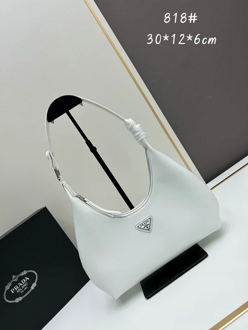 11 Prada Crescent Moon Bag Women Luxury Padded Re-Nylon