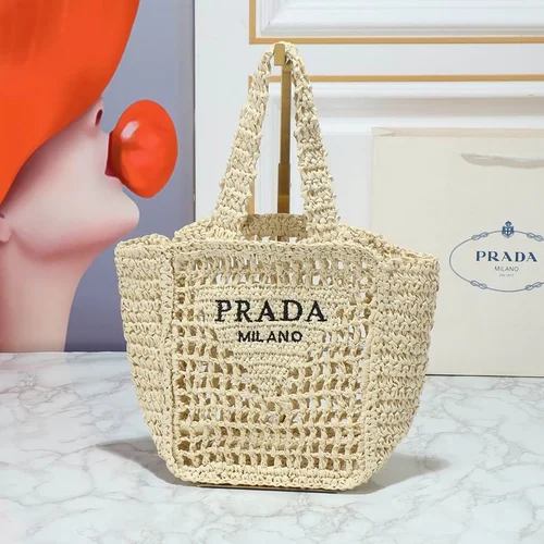 11 Prada Straw Raffia Basket Bag Women Luxury Summer Edition