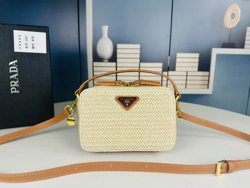 11 Prada Straw Raffia Basket Bag Women Luxury Summer Edition